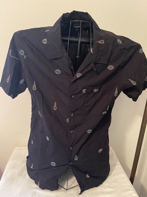 BILLABONG Gallery Shirt Small Black NWOT  L29  W20  Tear Drop Surf Beach