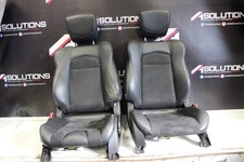 10-16 Nissan 370z Convertible Roadster Black Leather Seat Set Seats Oem Note