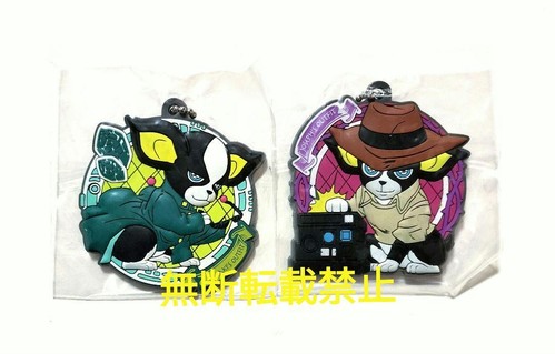 "JoJo's Bizarre Adventure Iggy & Kakyoin Rubber Mascot Set GOLD Ver "