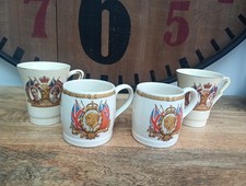 Commemorative Mugs King George V Silver Jubilee King George VI Coronation X 4
