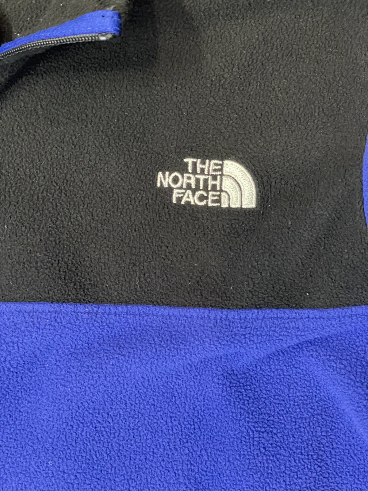 North Face Fleece 1/4 Zip Women L Blue Black Colorblock Jacket Outdoor Hiking thumbnail 4