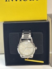 Invicta Men's Watch Celestial Ivory Dial Silver Stainless Steel Bracelet 48492