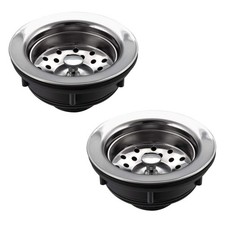 RV Sink Basket Strainer Stainless Steel 3 1/2" 2 Stainless-steel