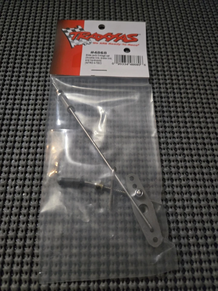 Traxxas Nitro 4Tec 2.5 2.5R 3.3 Side Carb Linkage (Gris) Traxxas #4868 Nuevo de Lote Antiguo Foto 2 de 4