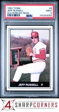 1982 TCMA WATERBURY REDS #8 JEFF RUSSELL RC POP 2 PSA 9