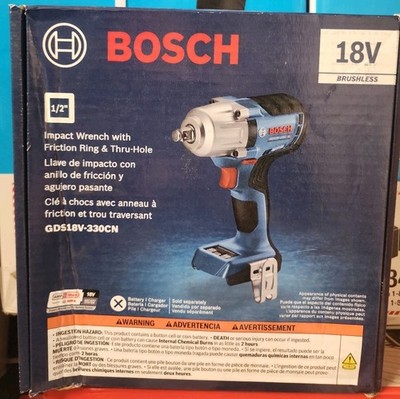 Bosch 18V Brushless Impact Wrench 1/2'' Square Drive - GDS18V-330CN - TOOL ONLY