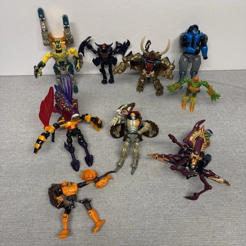Vintage 1998 Transformers Beast Wars Action Figures Lot of 9