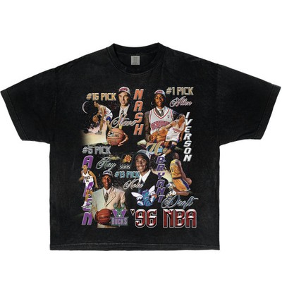 1996 Draft Stars NBA Vintage Boxy Tee Shirt oversized t-shirt streetwear y2k