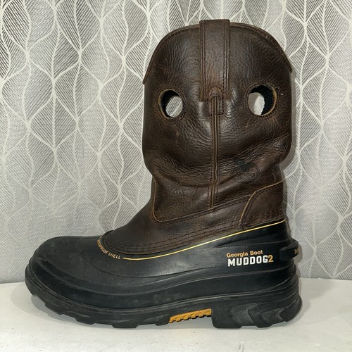 Georgia Muddog 2 Mens Size 10 M Brown 11” Safety Boots GB00229TS - Picture 12 of 24
