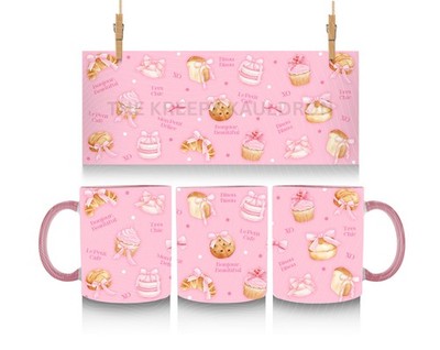 11 Unzen Becher Rosa Schleifen Gebäck Kekse Kuchen B&M Brunch Club Stil Geschenke Bäckerei Essen