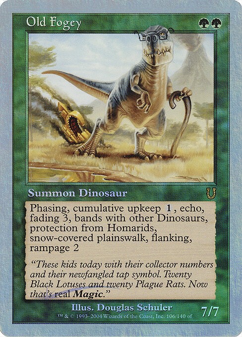 Old Fogey Foil Unhinged 106 * NM MTG