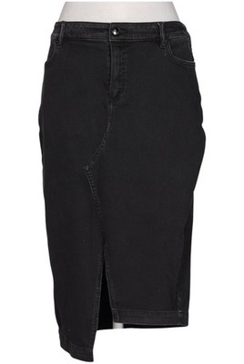 MARINA RINALDI Rock Damen Damenrock Gr. EU 40 Baumwolle Schwarz #4hyh5ld