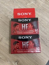 2 Sony HF High Fidelity Blank Audio Cassette Tapes 60 Min Normal Bias NEW SEALED