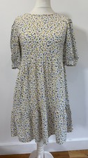 Nobody’s Child Dress Size 10 Benita Mini Ditsy Floral Puff Sleeve Pockets