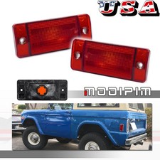 Fit For 1970 1971 1972 Ford Pickup Truck Rear Marker Light Lens Housings Set Kit