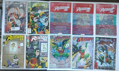 Lot Of 10 Robin Comics, Two #1s, Several.In Original Packages (DC)