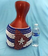 SHEKERE, BRAND NEW CUSTOM MADE - CUBA FLAG - EXCELLENT SOUND