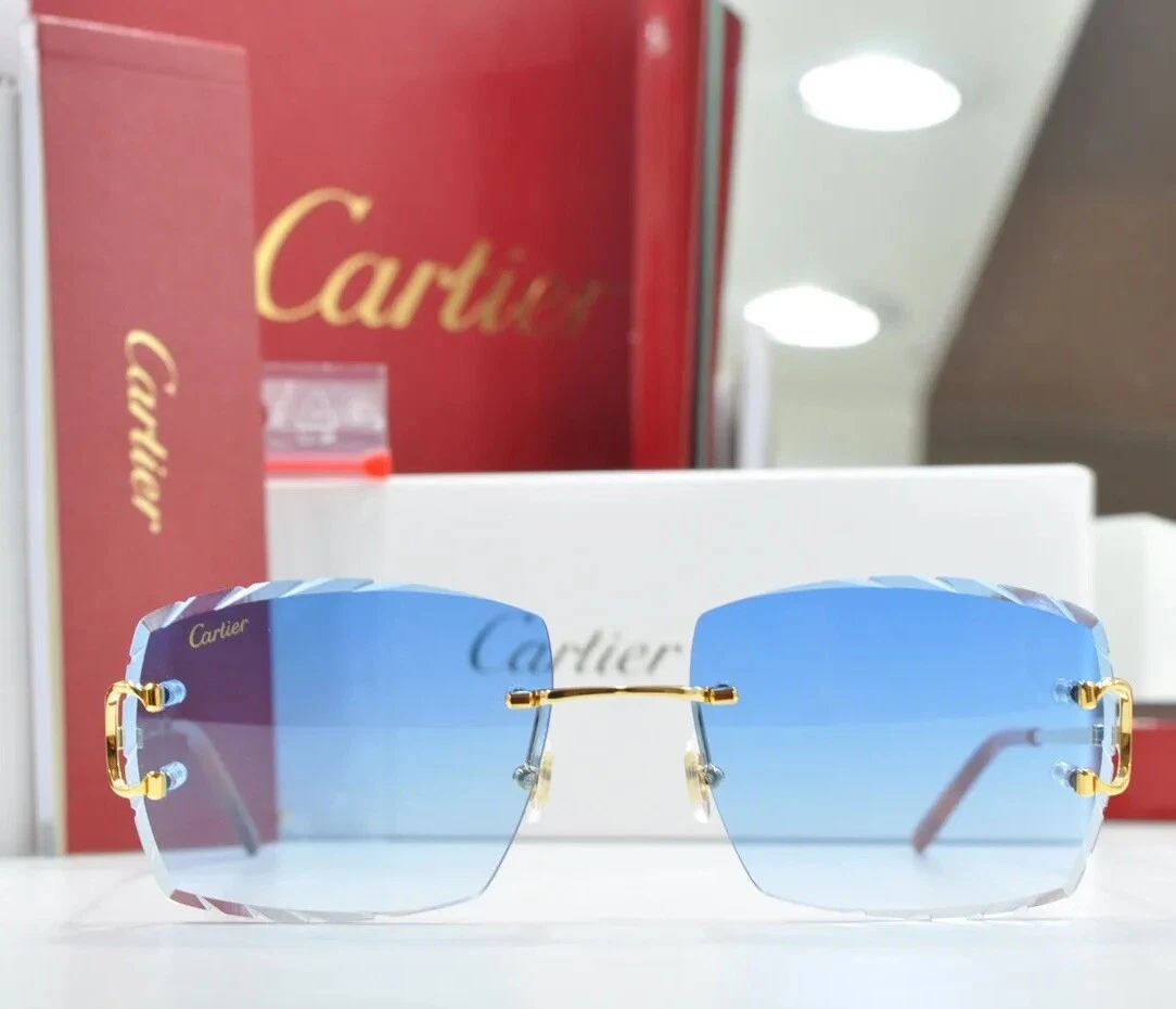 Cartier hotsell sunglasses blue