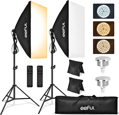 Softbox Foto Studio Photography LED Set - Pack of 2 Soft Box Photo Studio Set