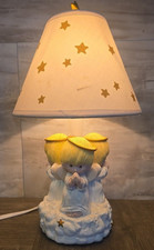 Baby Praying Angels Table Lamp Nightlight Night Light  With Lampshade