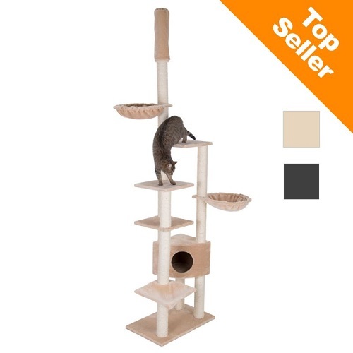 Floor To Ceiling Cat Tree 7 Levels Ceiling Bracket For Extra Stability Home