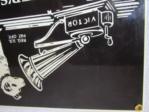 Ande Rooney USA Email-Schild Emaille Victor "His Masters Voice" Repro Tin - Picture 3 of 6