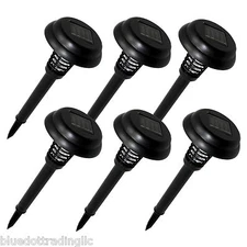 USA ~ 6 SOLAR PATHWAY LED + UV LIGHT AND MOSQUITO FLY PEST KILLER ZAPPER LAWN