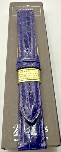 Bracelet En Vrai Python Noir – Largeur 18/16 Mm – Fabriqué à La Main En Italie – Neuf Sans étiquette