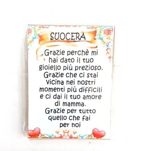Calamita Magnete Magnetino Rettangolare Idea Regalo Frasi Dedica Suocera Moc Ebay