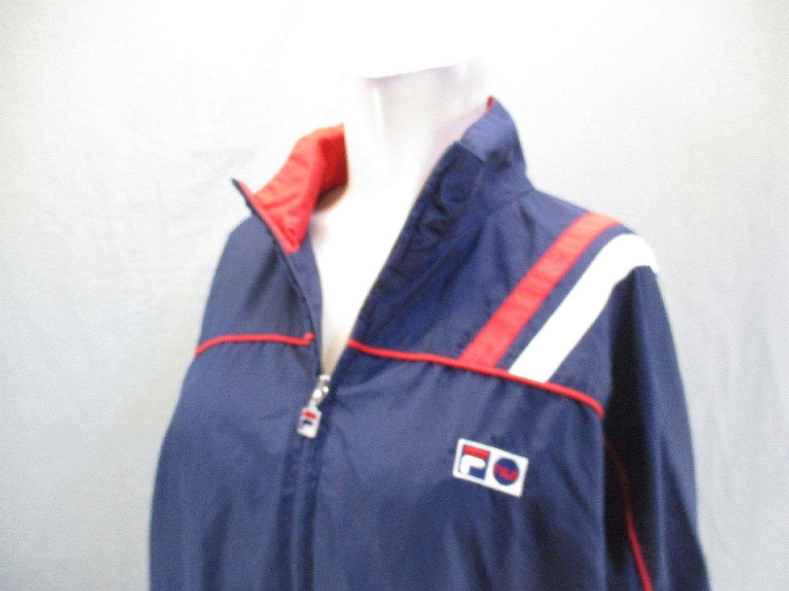 Giacca a vento FILA taglia M uomo polsino elastico full zip supporto colletto tasca 810