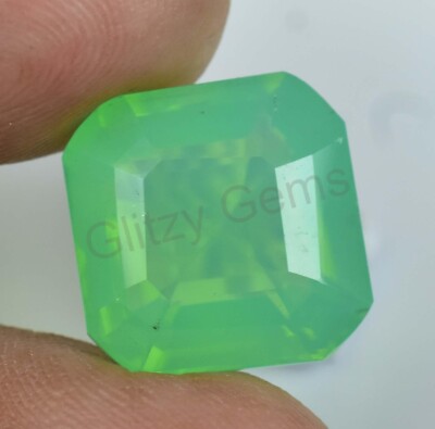 Natürlich Oceanside Grün Opal 12.80 Karat Smaragd Nicht Erhitzt Zertifiziert