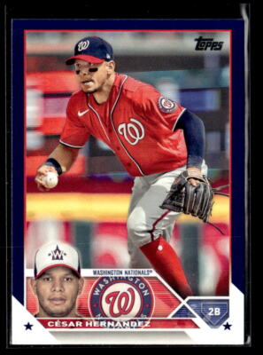 Cesar Hernandez - 2023 Topps Royal Blue #244 Washington Nationals