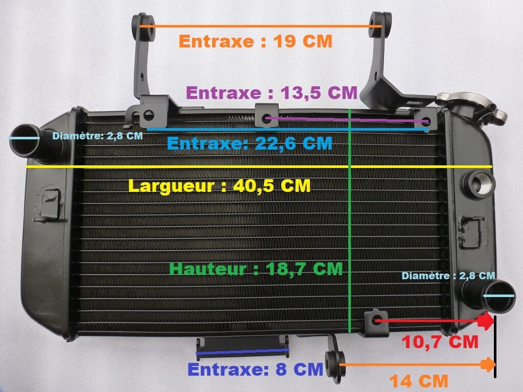 Radiateur DL 650 anti-surchauffe pour Suzuki V-Strom millésimes 2004-2012 - 2