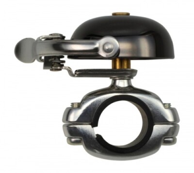 Crane Bell Mini Retro Suzu Fahrradklingel Rauchquarz-Glanz/Die Cast Mount