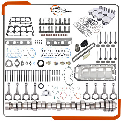 NON MDS Camshaft Lifters Pistons Kit for 2009-2016 Dodge Ram 1500 5.7L Hemi V8