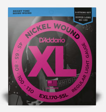 D'addario EXL170-5SL Regular Light Super Long Bass Strings 45-130