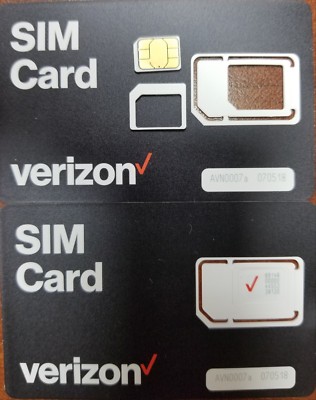 LOT 100 VERIZON STANDARD/MICRO/NANO SIMCard CDMA 4GLTE   3IN1