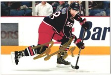 David Savard Autographed 4x6 Color Photo Columbus Blue Jacket #58 Gold Ink