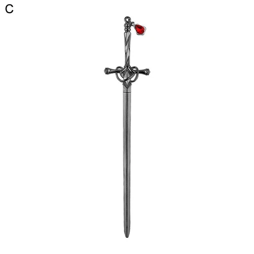 5x Chinese Hairpin Sword Shape Hair Sticks Pendant Vintage Chopstick Headdress - Picture 4 of 20