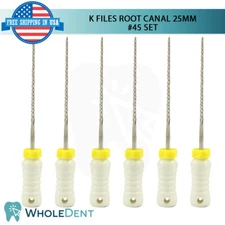 K Files Ro0t Canal 25mm Hand Use Endo Dental Hedstrom 6pcs Pack Reamers