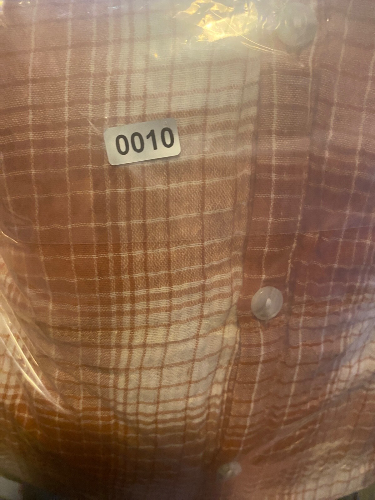 Universal Thread White/Oreange Plaid Button Up To… - image 12