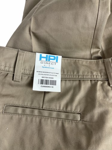 NWT Culver?s Men?s British Khaki Pants Sz 10 Flat Front Pants Unfinished Hem. - Picture 9 of 10