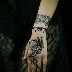Black Henna Temporary Tattoo Transfer Inspired Tattoo ...