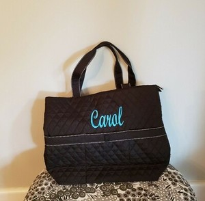 monogrammed quilted diaper bags