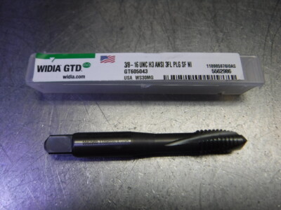 Widia/GTD 3/8-16 UNC H3 3 Flute HSS SF Plug Tap GT605043 (LOC3300)