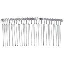 1 Pc Twist Wire Silver Hair Comb Wedding Bridal Accessory Veil Crafts 3 Inch