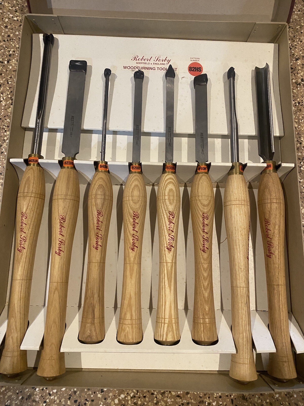 Robert Sorby 82HS 8Piece Wood turning Tool Set eBay