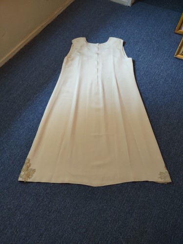 VTG Original by Victoria Women's Sz 20/22 Beige Embellished Trim Gown & Cover Up - Picture 19 of 24
