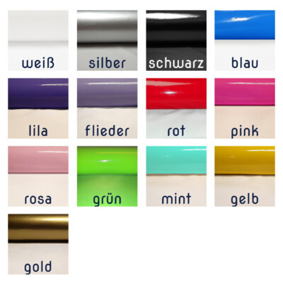 Stoffmuster Wetlook Lackleder Imitat Latex Lackstoff Vinyl Glanz Stretch 10x10cm