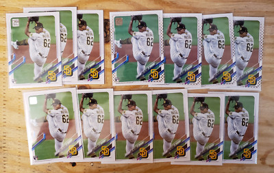 Luis Patino 13 ct lot w/ 2021 Topps Gold Stars SPs & Base RCs